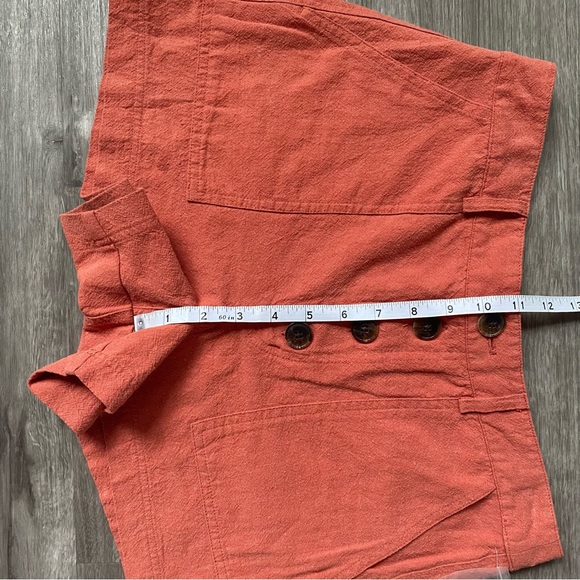 New O'Neill Morrison Rust Orange Beachy Linen Blend Shorts 28 - Picture 6 of 10